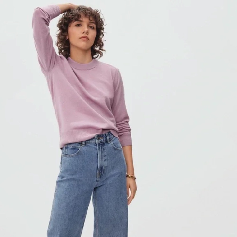 Everlane Cashmere Crewneck in Lily